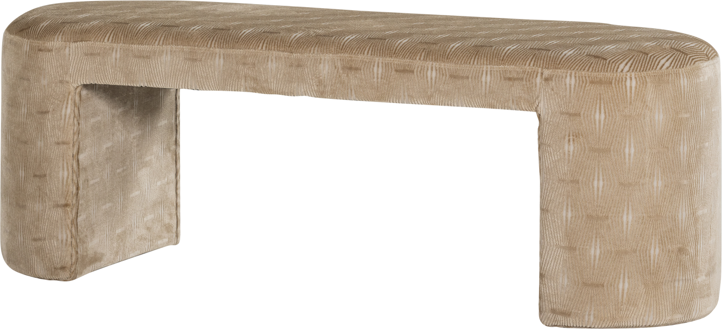 Entrébænk Woood Collection Polstret  Vævet Stribet Stof  Natur  130    Fsc-certificeret