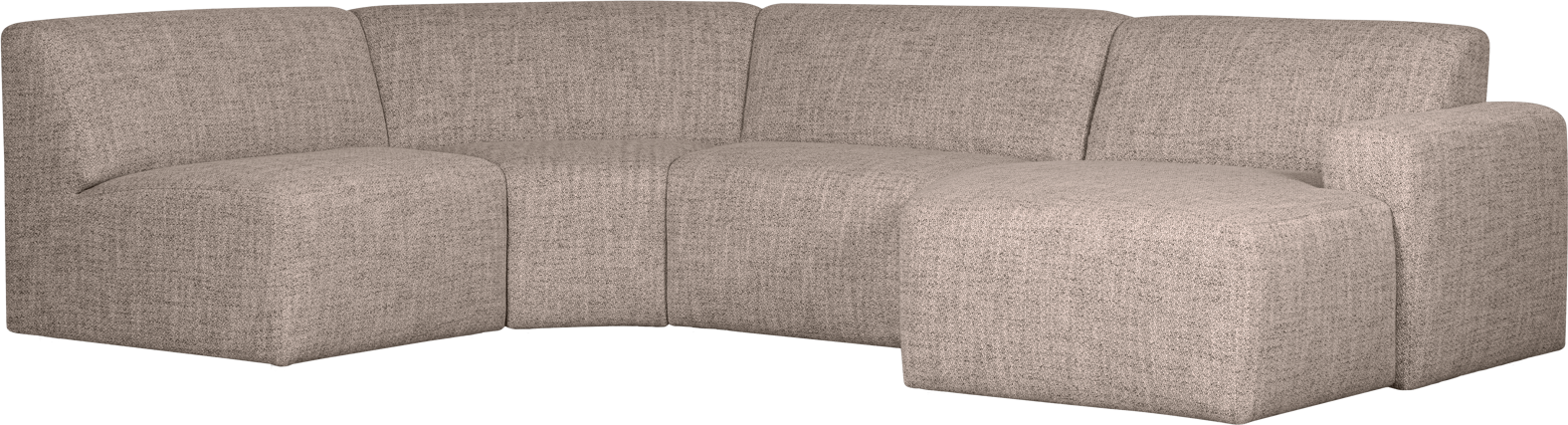 U-formet Hjørnesofa Woood Avelon i Brun Polyester