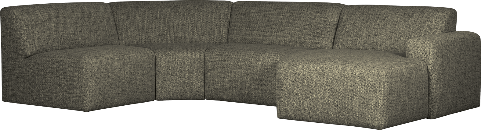 U-formet Hjørnesofa Woood Avelon i Grøn Polyester