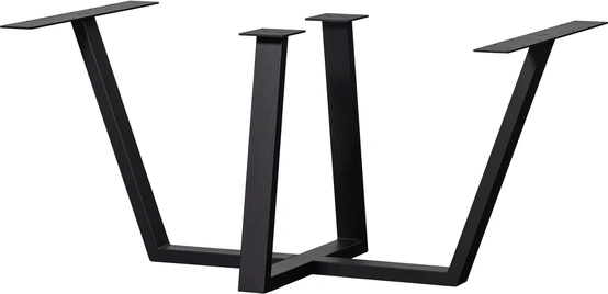 Understel Til Plankebord Woood Tablo Drenthe Leg Metal Mat Sort L147   D71   H73