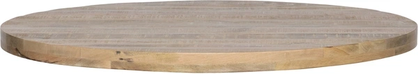 Rund Bordplade Woood Tablo Mangotræ ø120x5     Natur Kalkvask
