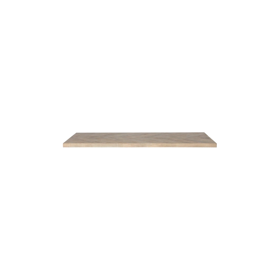 Bordplade Woood Tablo Herringbone Mangotræ Plankebordplade Kalkvask 180x90x5