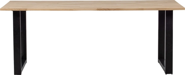 Spisebord Woood Tablo  -leg Plankebord   Massivt Egetræ 220ã 90   Natur Sort