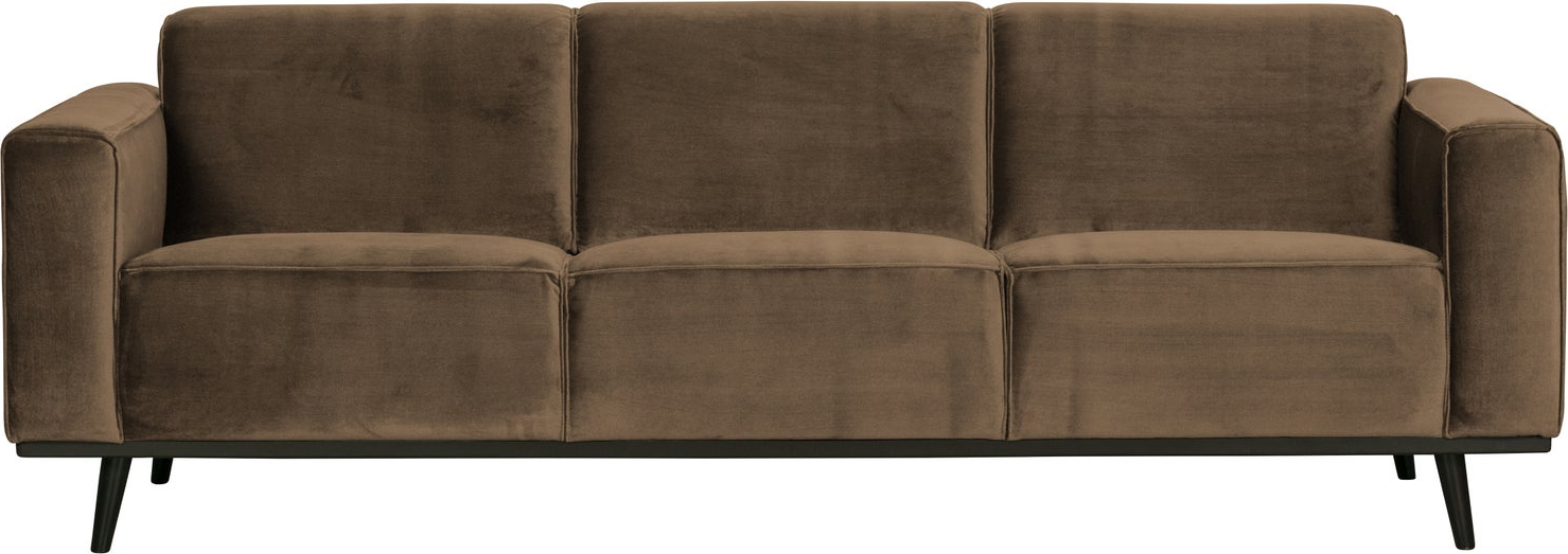 -personers Sofa Woood Statement Taupe Jarra Velour 100  Polyester 230   Bonell-fjedre Martindale 100000