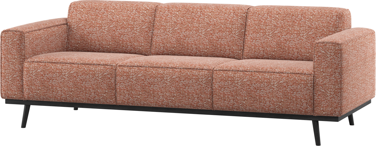 -personers Sofa Woood Statement  Orange Terrafarve  Melange 100  Polyester  B230    Med Bonell-fjedre