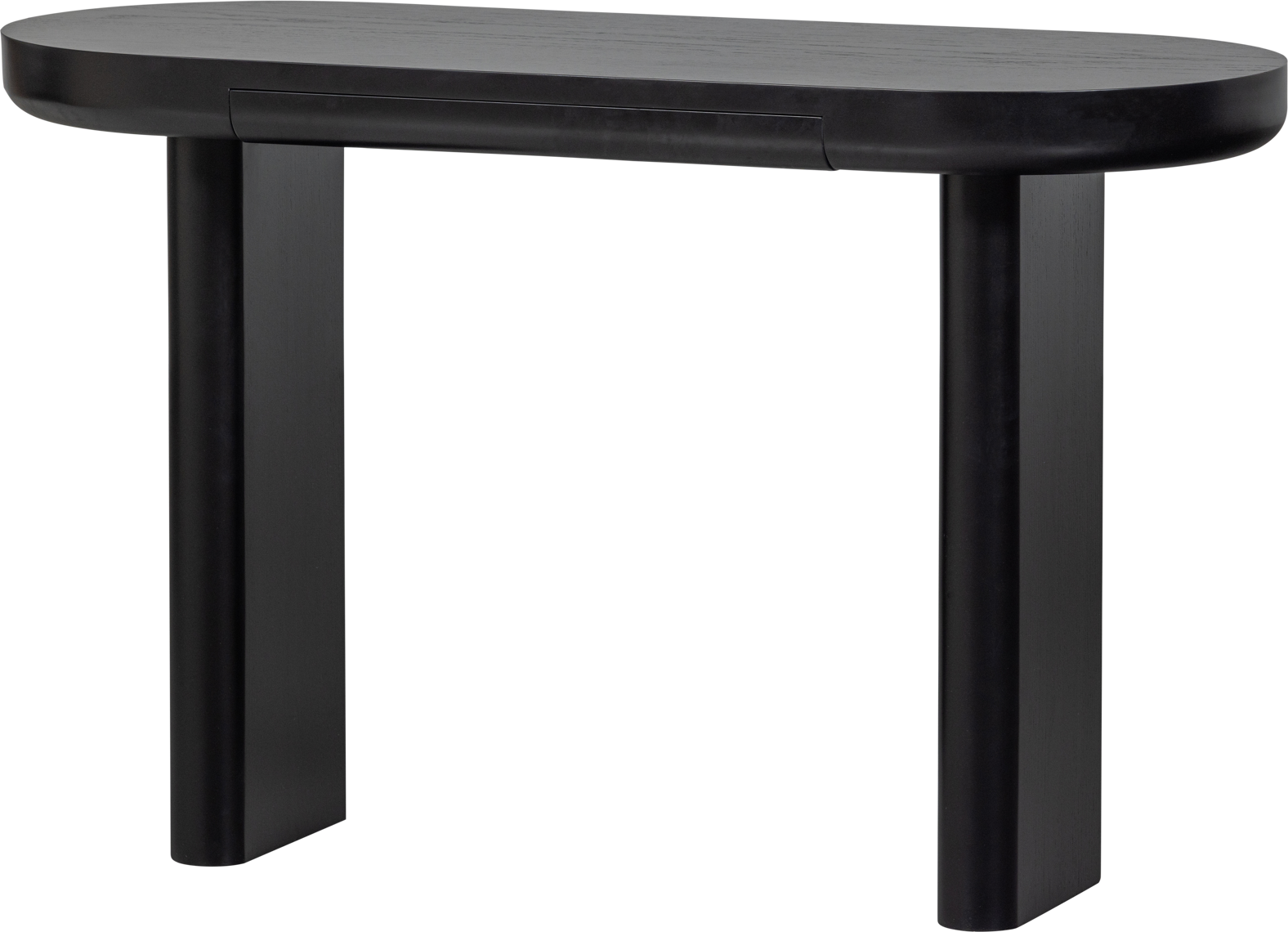 Skrive-   Arbejdsbord Woood Collection Mael Sort Mdf Med   Træben B120xd50xh75
