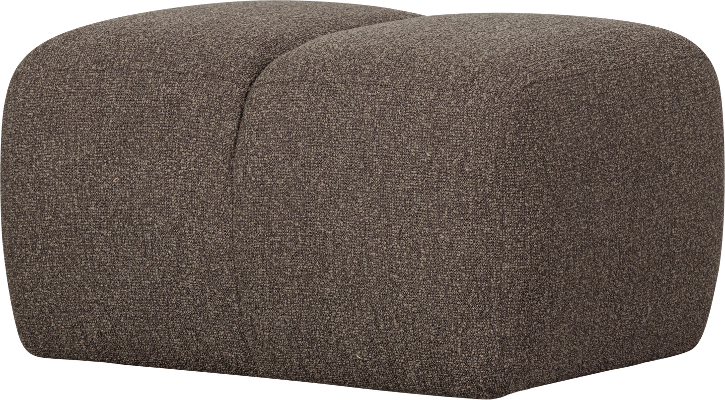 Puf Woood Mojo Brun Melange Bouclé Fodskammel Siddepuf 84x64x45   100  Polyester
