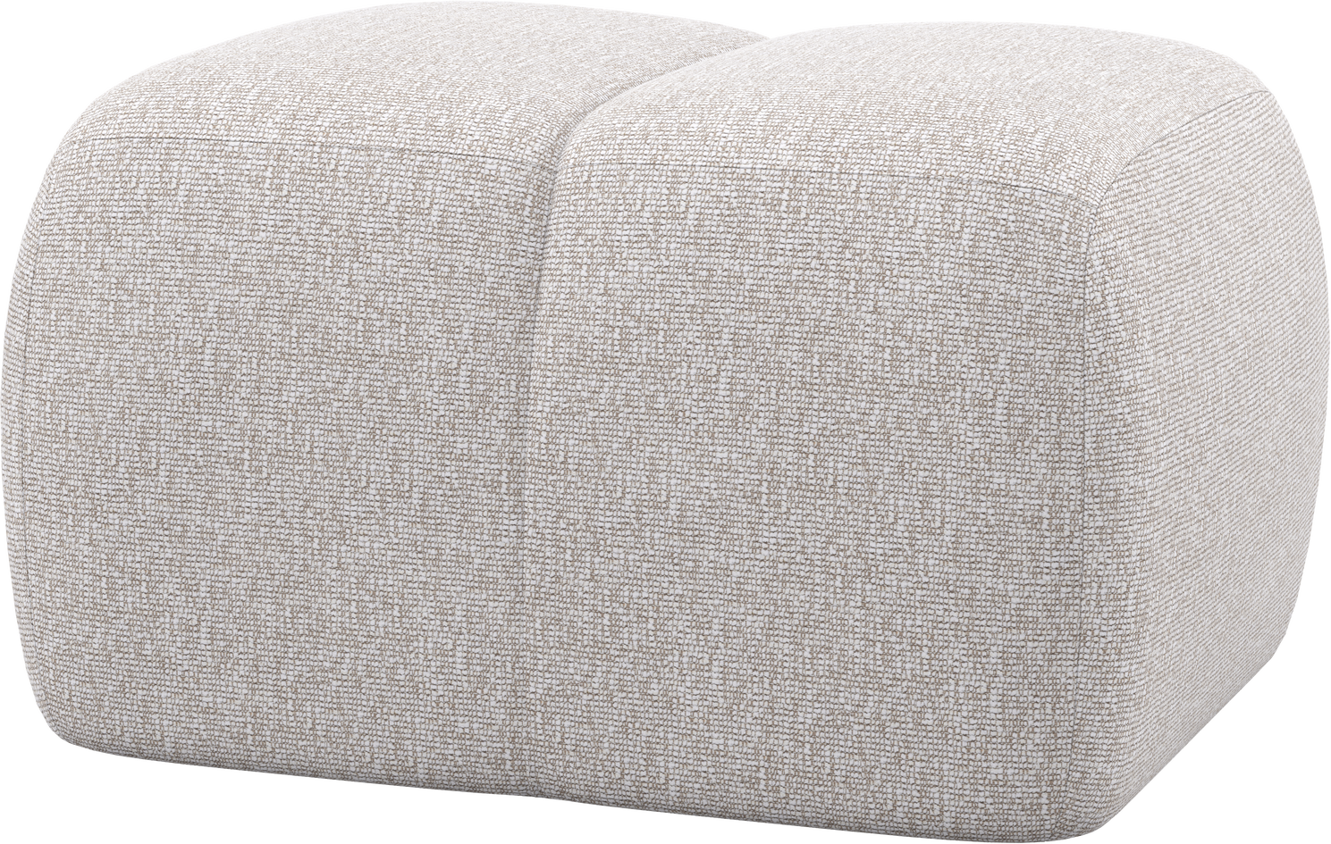 Puf Woood Mojo Bouclé Ecru Melange 100  Polyester H45   Fodskammel
