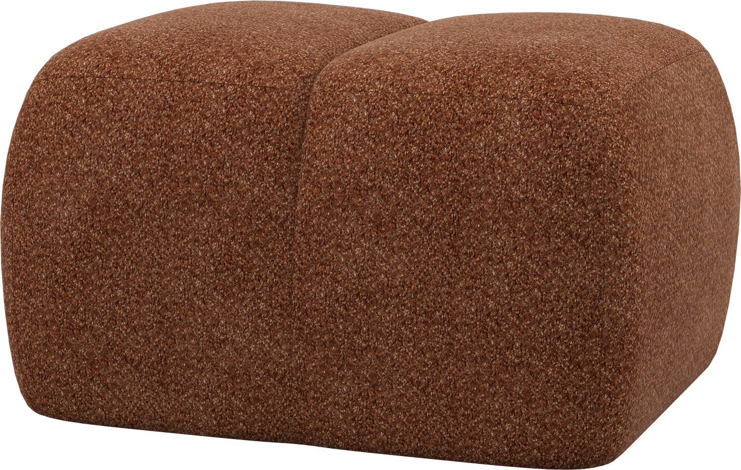 Puf Woood Mojo Rustbrun Chenille Puf Fodskammel  100  Polyester  H45ã B84ã D64