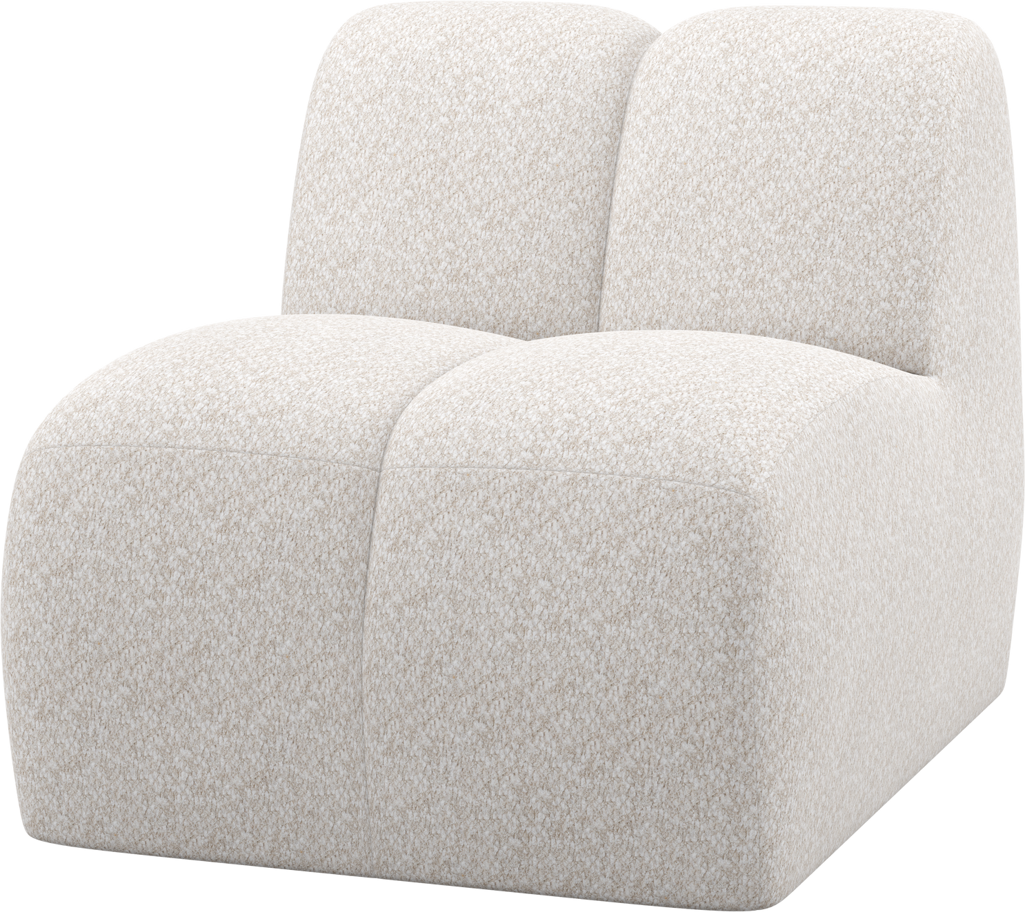 Sofamodul Woood Mojo Midtermodul Valley   Chenille Ecru 74x84x97