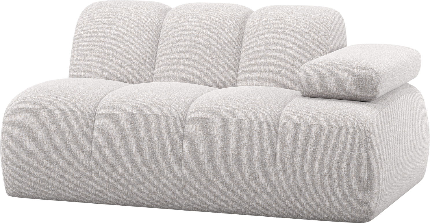 Modulsofa Woood Mojo -personers Modul Højre 164x97 Bouclé Ecru Melange