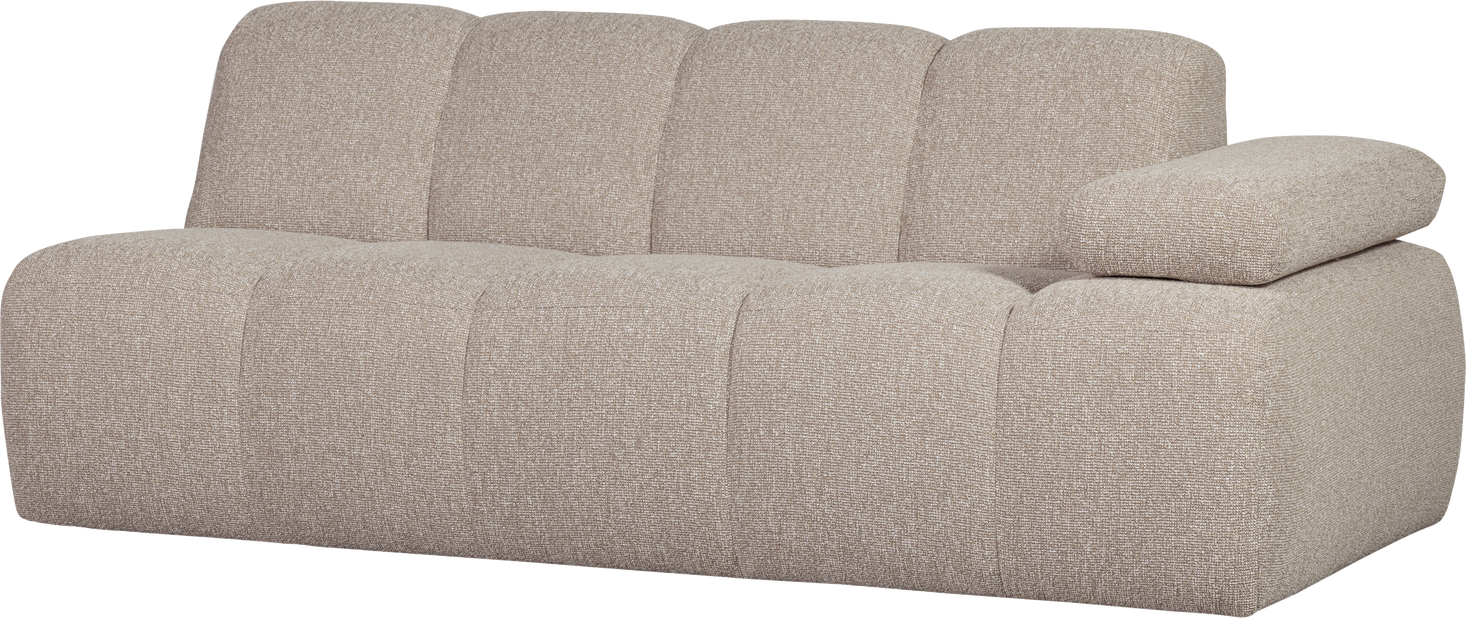 Modulsofa Woood Mojo  -personers Sofamodul Armlæn Højre Beige Melange Bouclé