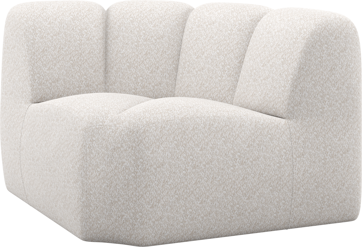 Modulsofa Hjørnemodul Woood Mojo Ecru Chenille 110   110   100   Polyester
