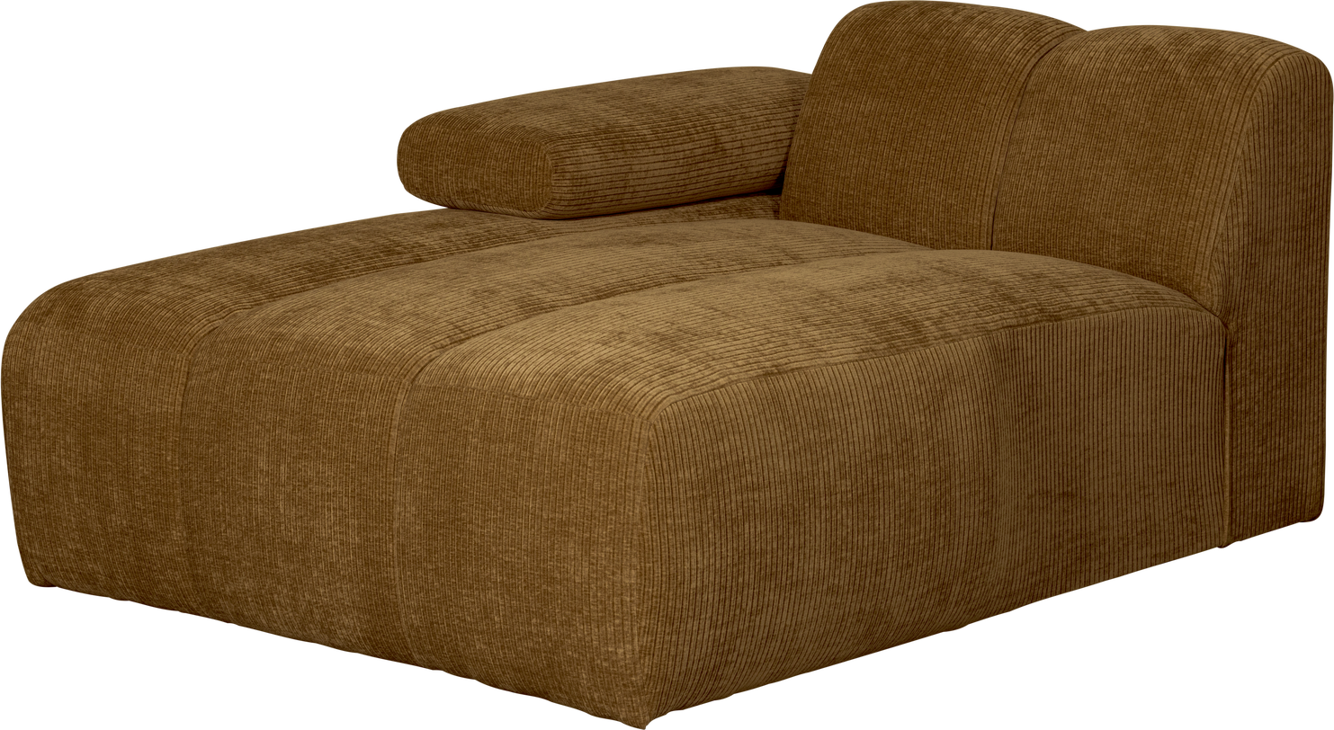 Modulsofa Woood Mojo Chaiselong Modul Venstre  Honninggul Ribstof