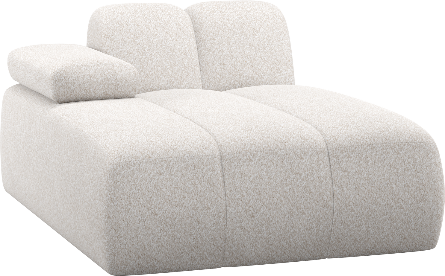 Modulsofa Woood Mojo  Chaiselong Venstre  Ecru Valley   Chenille  284x160    H74  100  Polyester