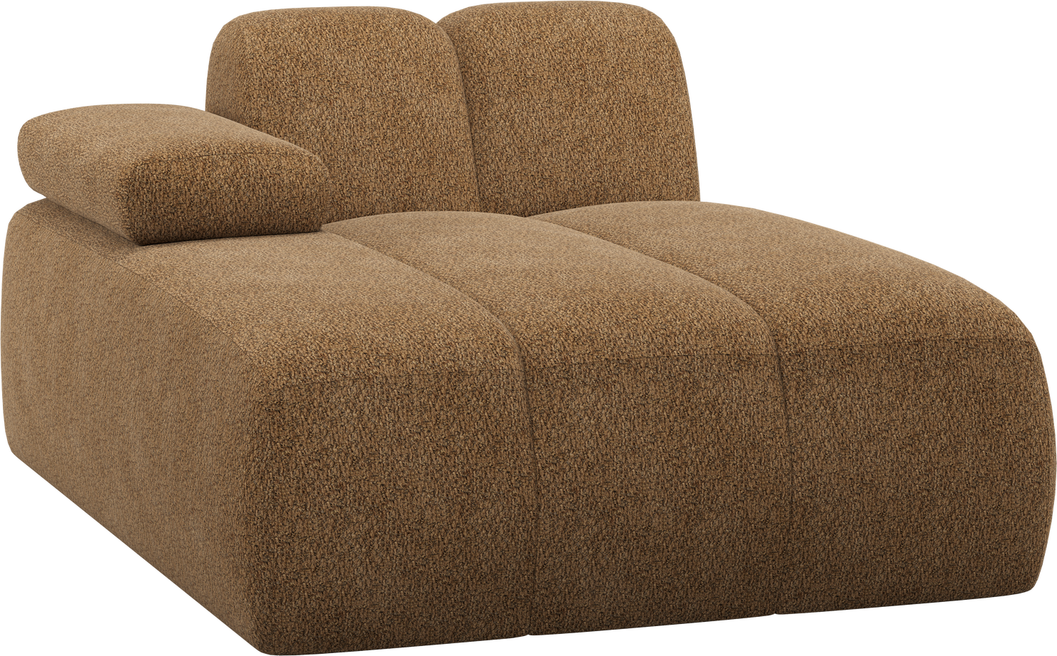 Modulsofa Woood Mojo  Chaiselong Venstre  Honninggul Chenille  284x160    Justerbare Armlæn