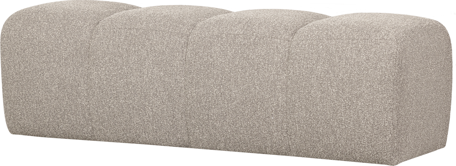 Entrébænk Spisebænk Woood Mojo 160   Bouclé Beige  Fast Slidstærk 100  Polyester
