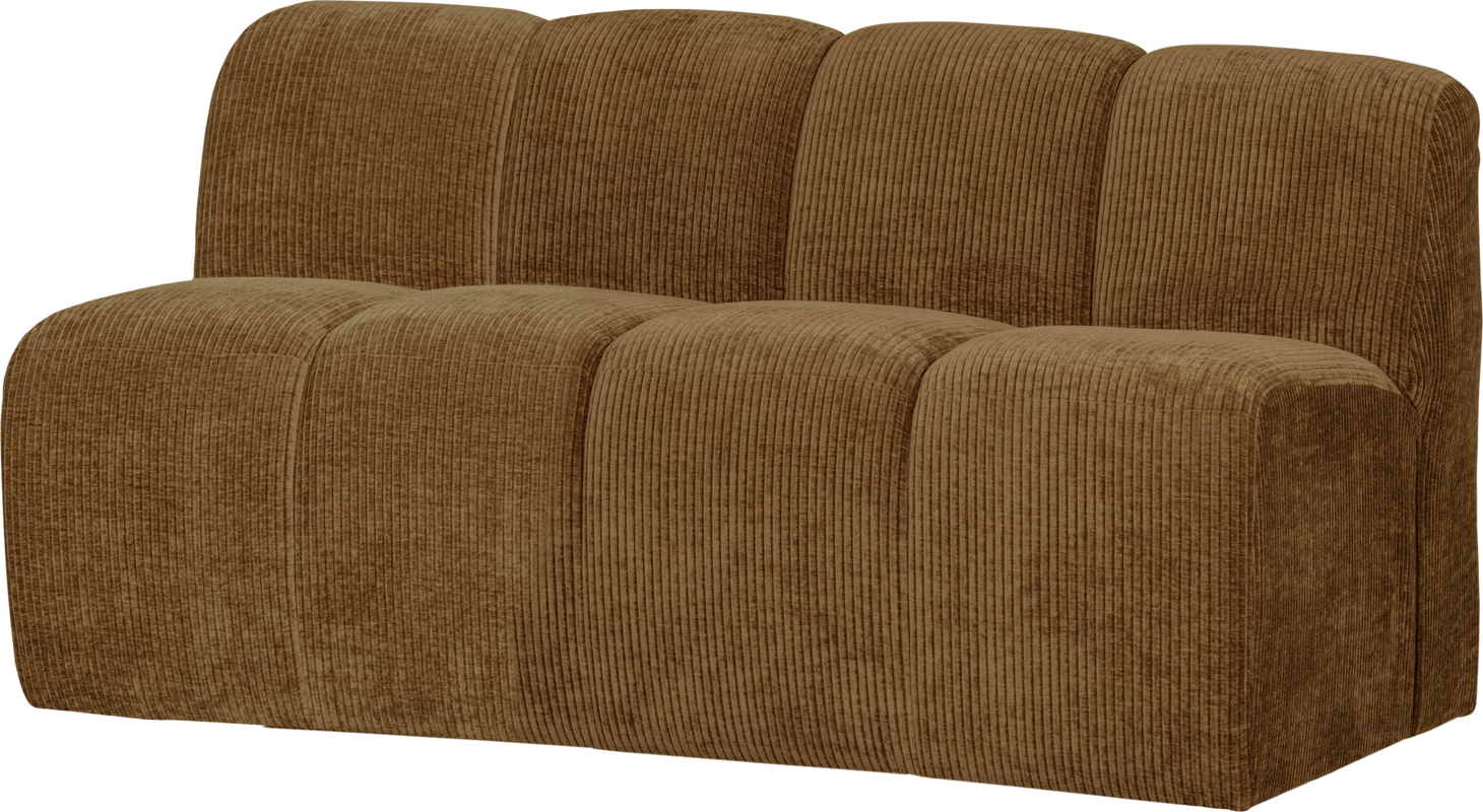 Sofabænk   Spisebænk Woood Mojo 164   Honninggul  Ribstof 100  Polyester Jacquard  Blød Fløjlsstruktur  Med Ryglæn
