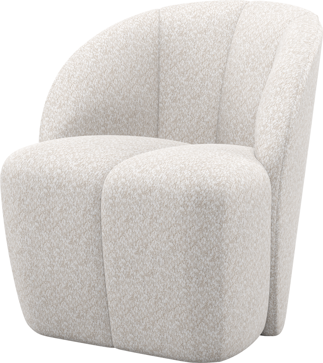 Lænestol Woood Mojo Ecru Valley   Chenille Med Drejefunktion H75xb68xd77