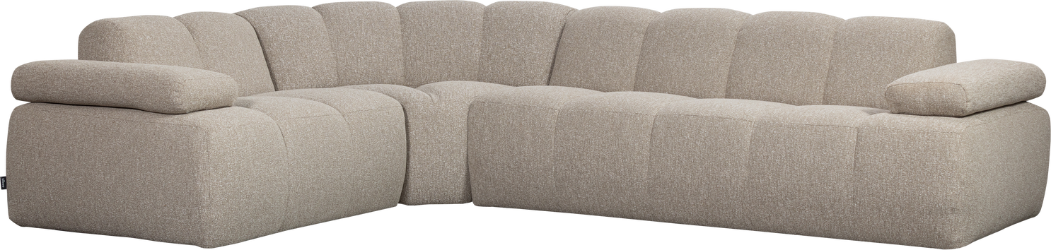 Hjørnesofa Woood Mojo Venstrevendt 310x230   Beige Bouclé 100  Polyester