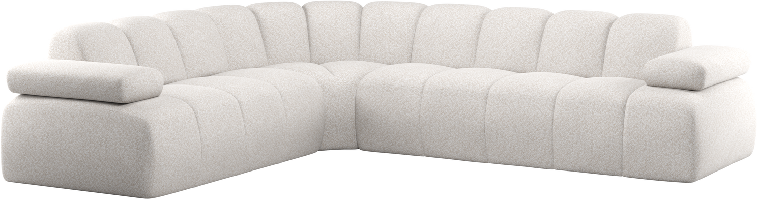 Hjørnesofa Modulsofa Woood Mojo 310x230   Ecru Valley   Chenille 100  Polyester Venstremodul