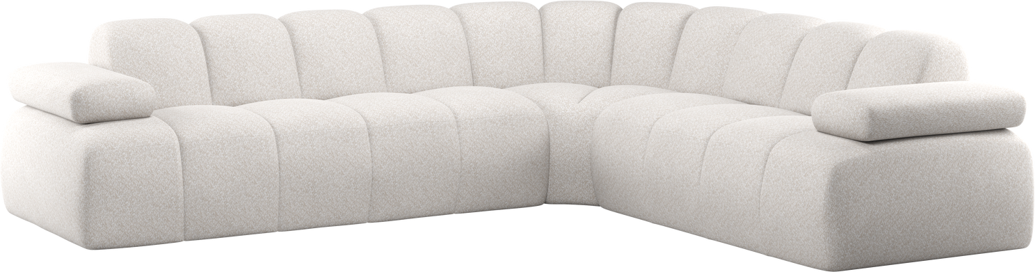 Hjørnesofa Woood Mojo Højre 310x230   Chenille Ecru 100  Polyester Martindale 100 000
