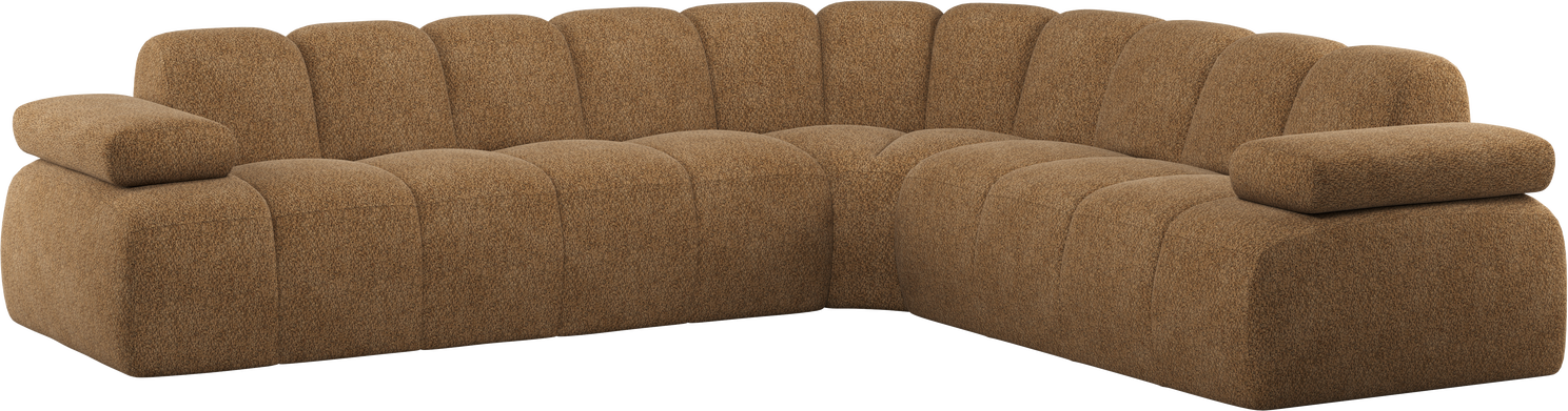 Hjørnesofa Woood Mojo Honninggul Chenille  Højrevendt  310ã 230     -  Pers