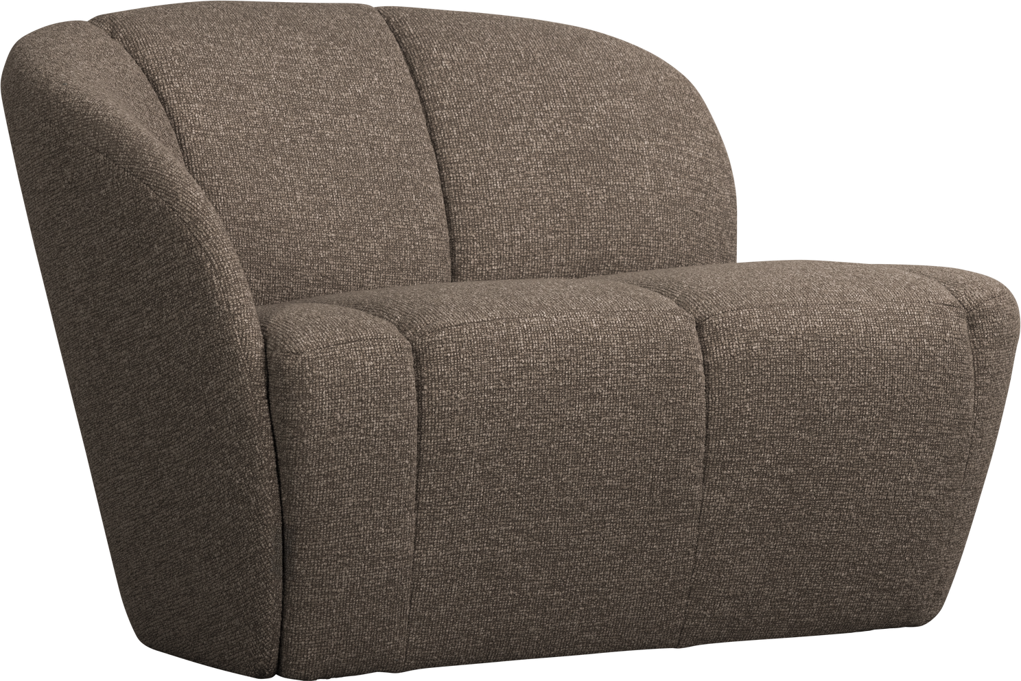 -personers Sofa Woood Mojo Brun Melange Bouclé 112   Manuel Justerbar Armlæn Venstre