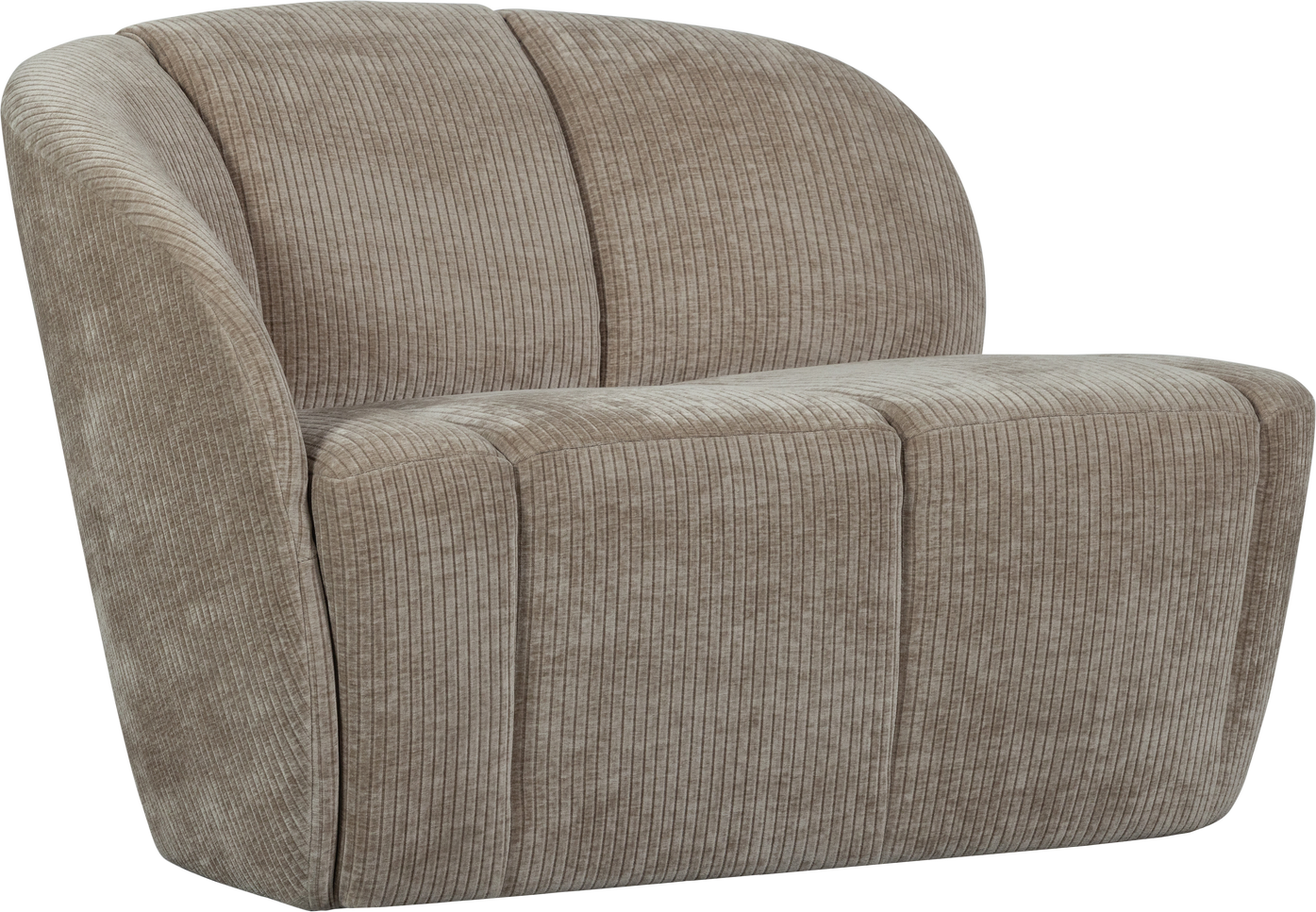 -personers Sofa Woood Mojo  Kompakt 112    Ribstof 100  Polyester  Mørk Sand