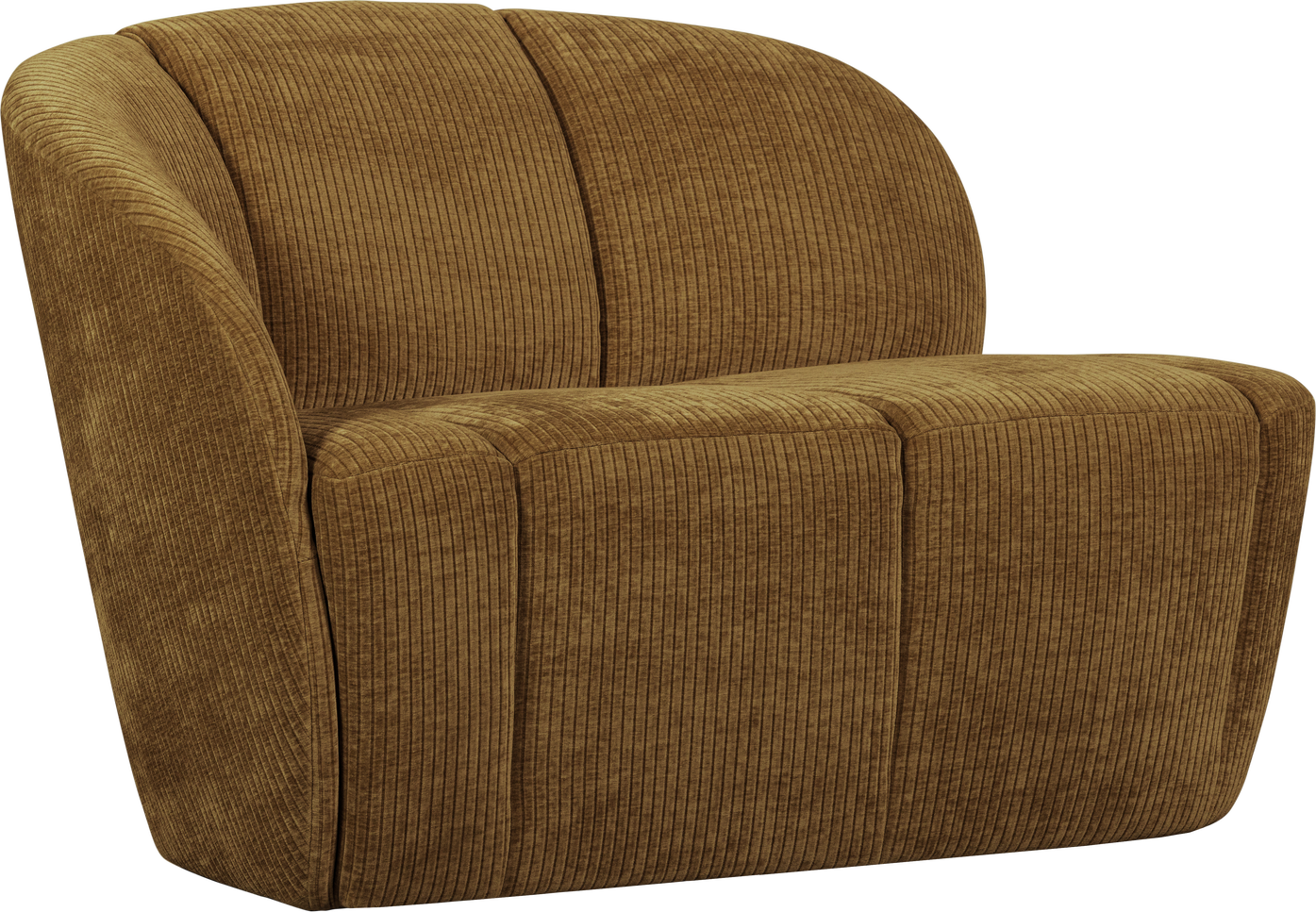 -personers Sofa Woood Mojo Honninggul Fløjlsagtigt Ribstof  Jacquard 100  Polyester B112   Venstre