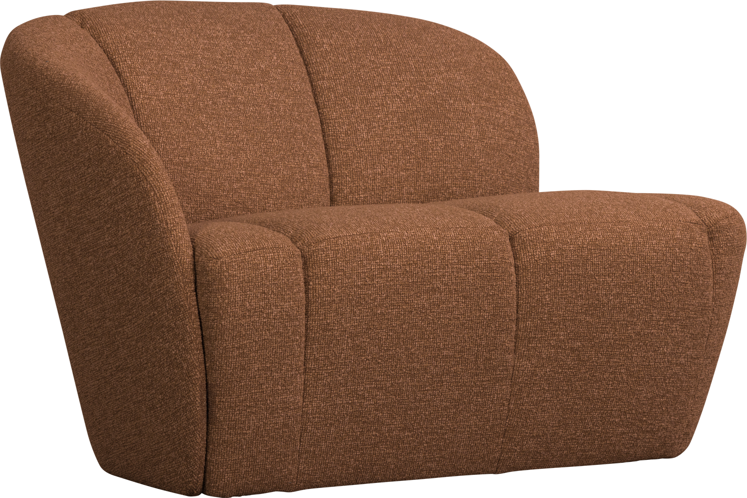 -personers Sofa Woood Mojo Rustbrun Bouclé  Fast Struktur  Justerbare Armlæn  Kompakt B112    Venstre