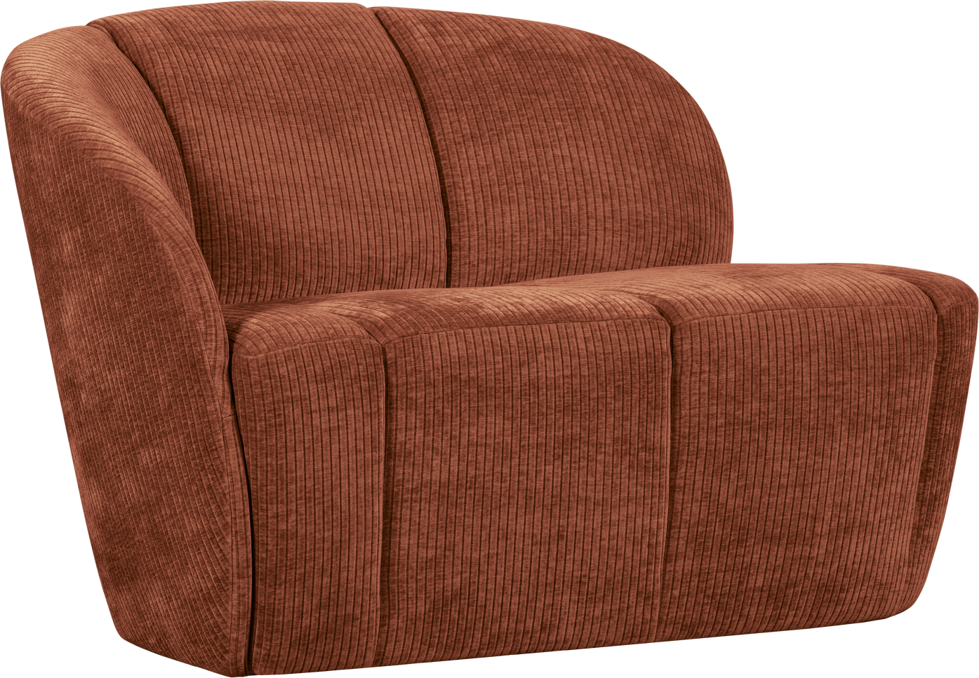 -personers Sofa Woood Mojo Rustbrun Ribstof Fløjlsagtig Jacquard  Venstre  B112