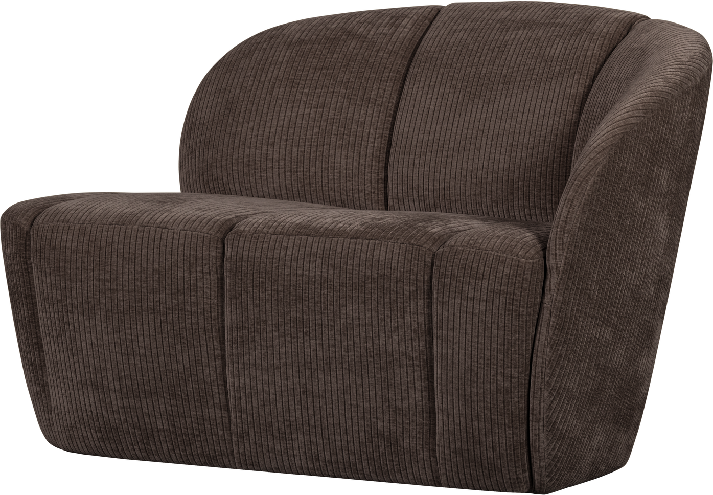 -personers Sofa Woood Mojo  Ribstof Jacquardvævet  Blød Fløjlsagtig Overflade  Brun  B112   D77   H73