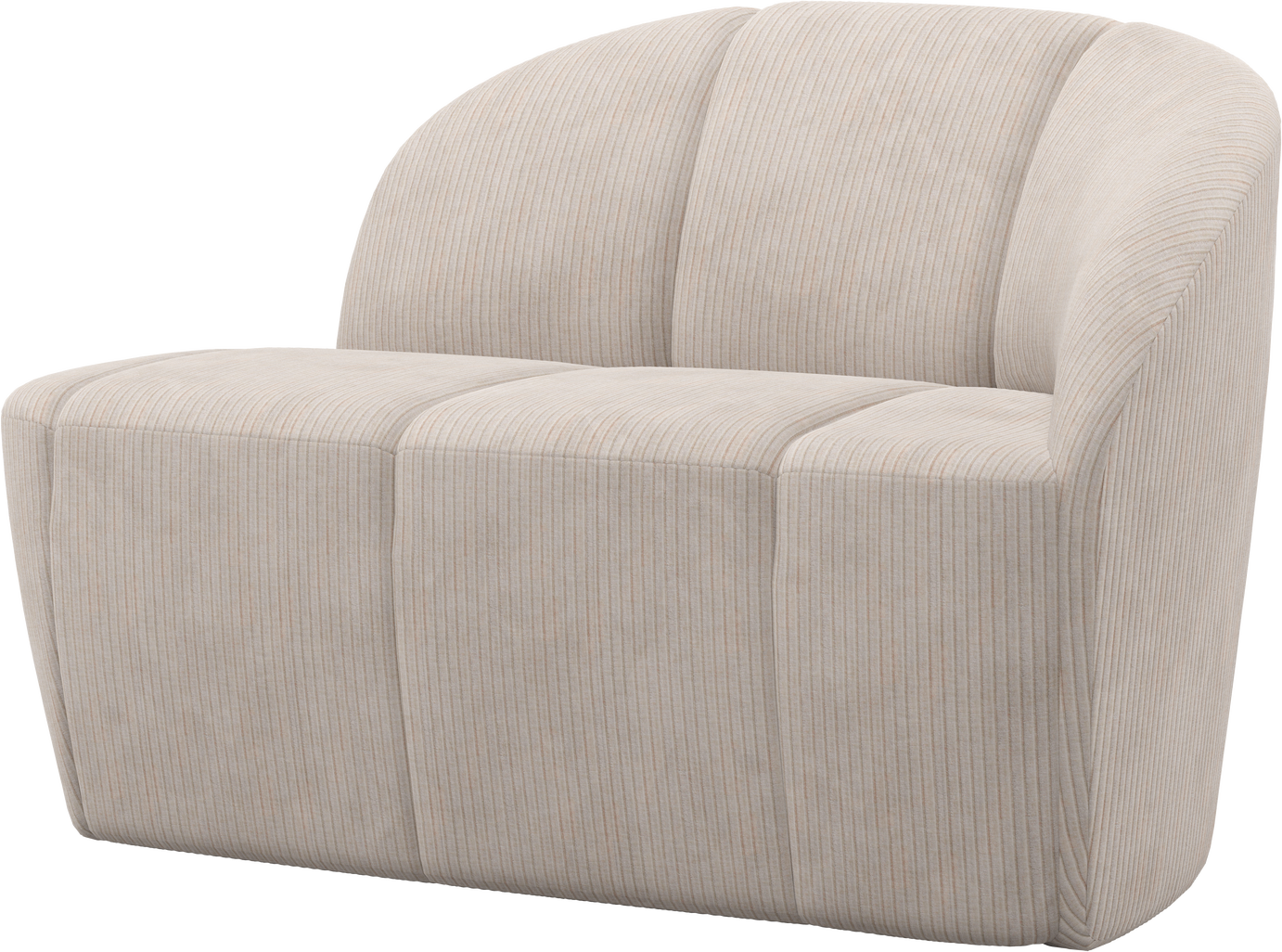 -personers Sofa Bænk Woood Mojo Højrevendt Ecru Ribstof Jacquard H73xb112xd77