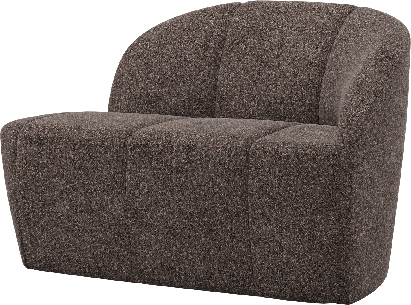 -personers Sofa Bænk Woood Mojo Højrevendt  Brun Valley   Chenille  73x112x77    100  Polyester