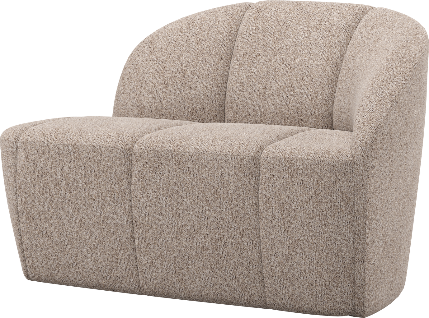 -personers Sofa Bænk Woood Mojo Højre Mørk Sand Chenille B112