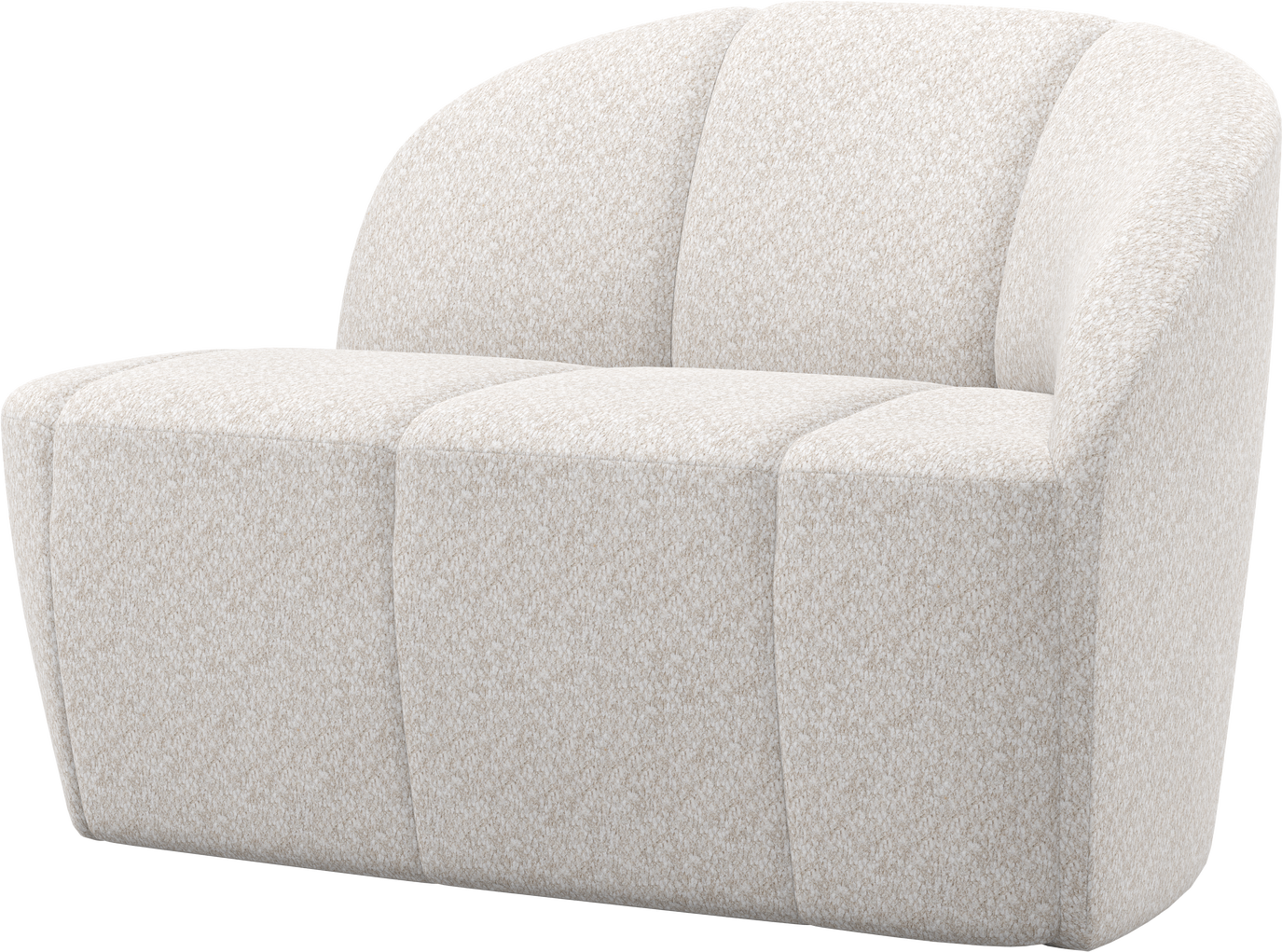 -personers Sofa Bænk Woood Mojo Højre Ecru Chenille 100  Polyester H73 B112 D77