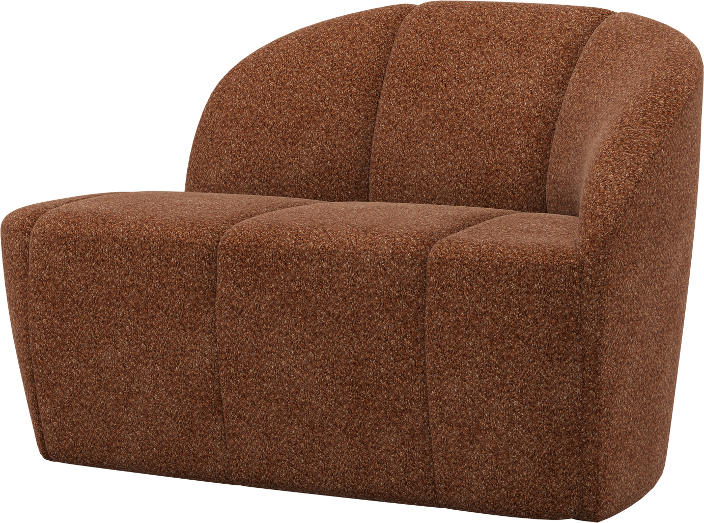 -personers Sofa Woood Mojo Modulsofa  Højrevendt  Rustbrun Chenille 100  Polyester