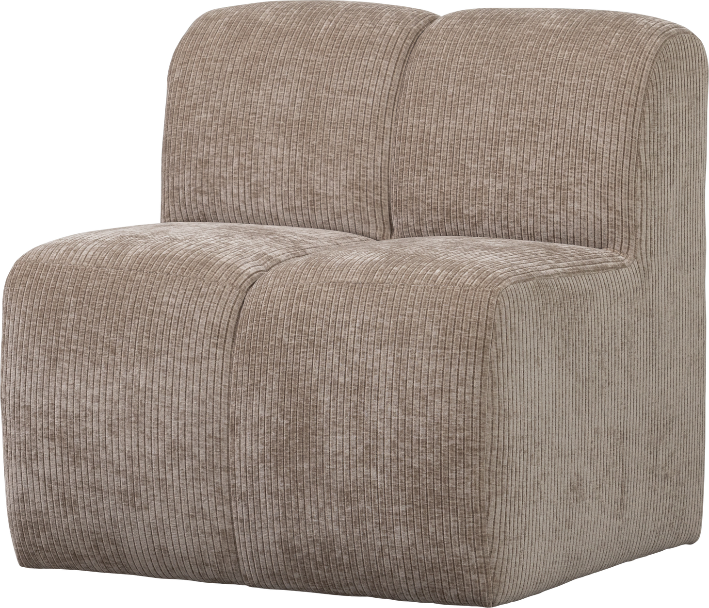 Sofabænk Spisebænk Woood Mojo Ribstof Remy Rib 100  Polyester Mørk Sand 84   Med Ryglæn Leveres Samlet