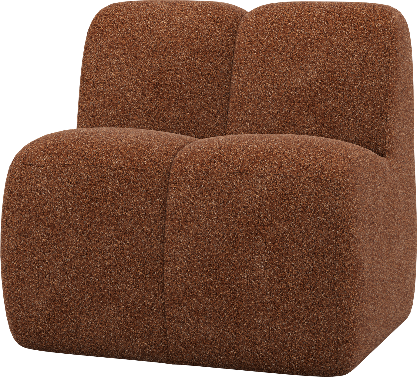 Sofabænk Woood Mojo Med Ryglæn 84    Rustbrun Chenille 100  Polyester Martindale 100 000