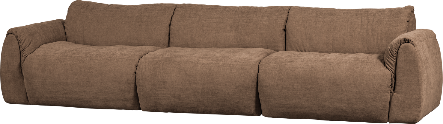 -personers Sofa Woood Baggy Chenille Stof  Brun  319x101    100  Genanvendt Polyester
