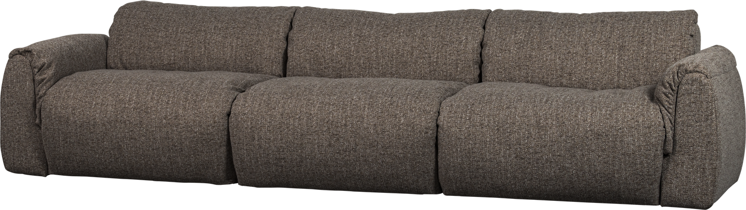 -personers Sofa Woood Baggy Varm Grå Melange  Groft Vævet Stof  319   Bred