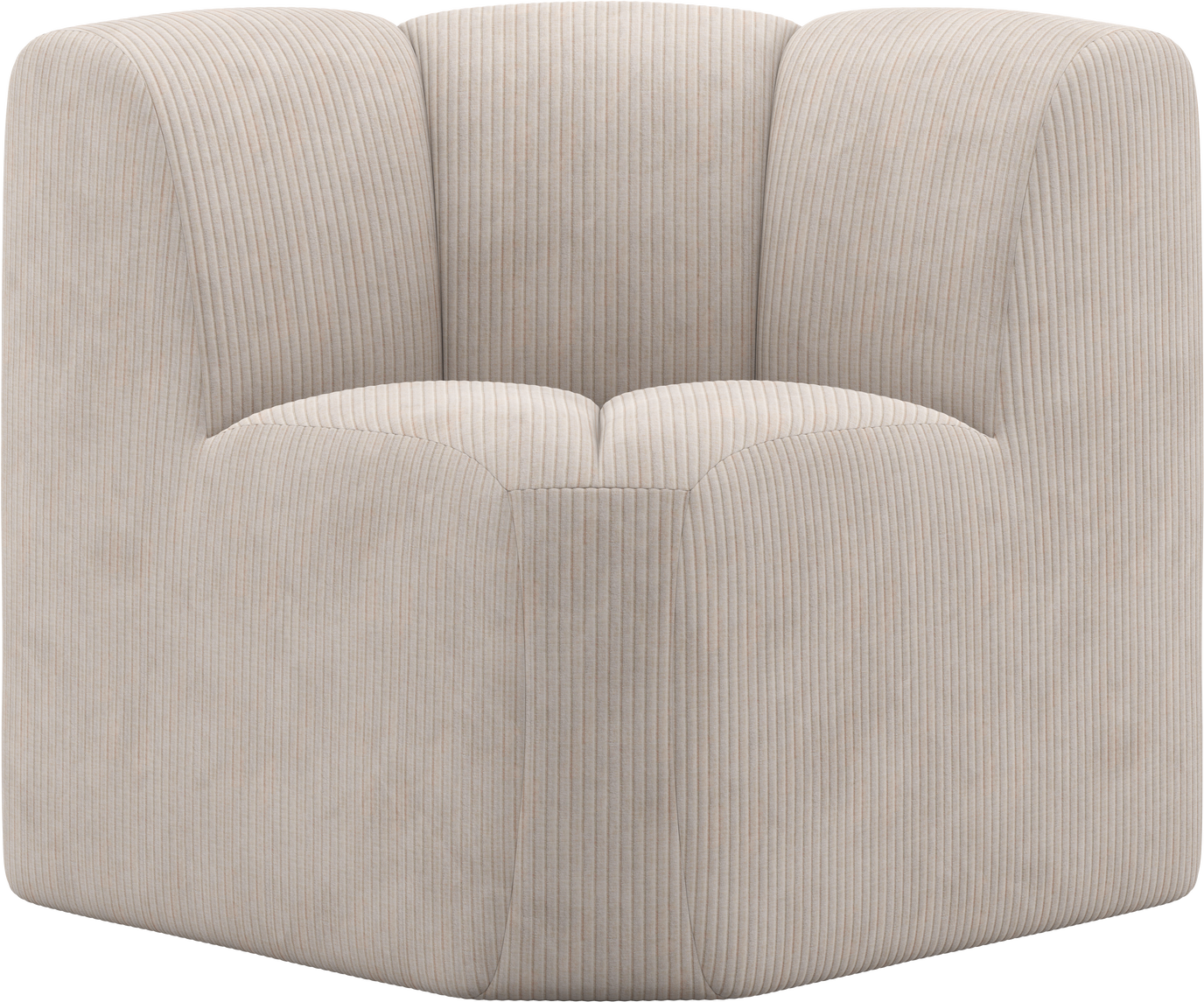 Spisebænk Sofabænk Woood Mojo Hjørne Med Ryglæn  Ecru Ribstof Jacquard 100  Polyester  Voluminøs Polstring