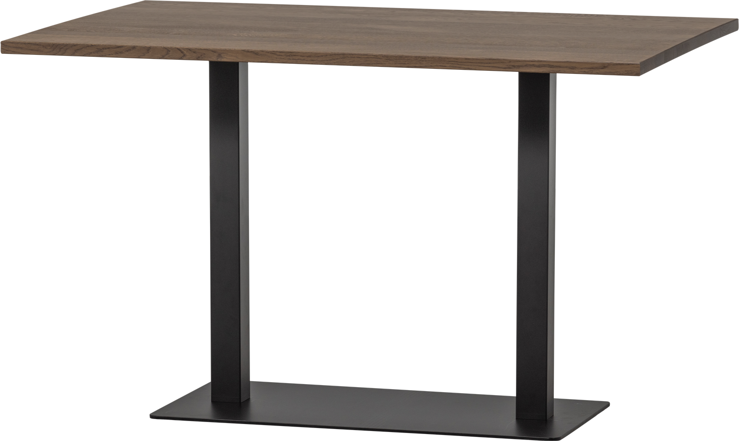 Café- Spisebord Woood Tablo   Egetræ Bejdset Cashmere Brown  Mat Sort Metalunderstel  220x120    Fsc Mix