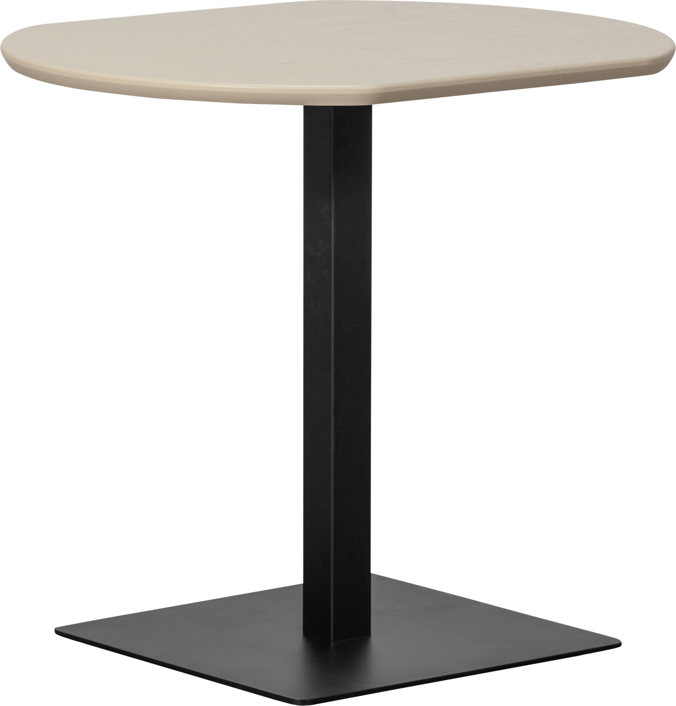 Cafébord Woood Tablo Mellemstykke Til Bistro  Bordplade   Fsc Mix-  Med Grå Lak  Sort Pulverlakeret Metalstel  67x79x74