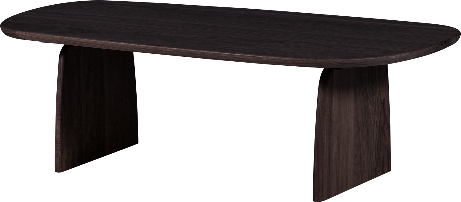 Sofabord Woood Tablo Lavt Ovalt   Fsc Mix-egetræ Mystik Brun Slibet Overflade 110x60 H35