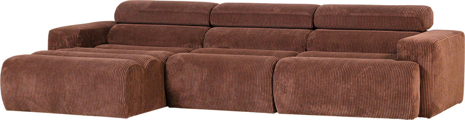 Loungesofa Woood Novi Venstrevendt 300x173   Terra Ribstof Chaiselong Justerbar Nakkestøtte
