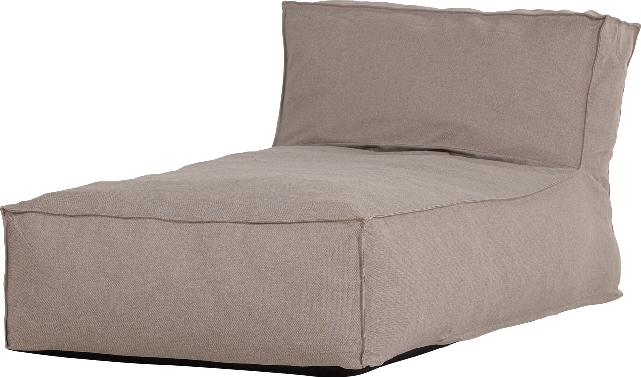 Udendørs Liggestol Hvilestol Woood Collection Polstret Polyester Olefin  Sandfarvet  H80xb175xd95
