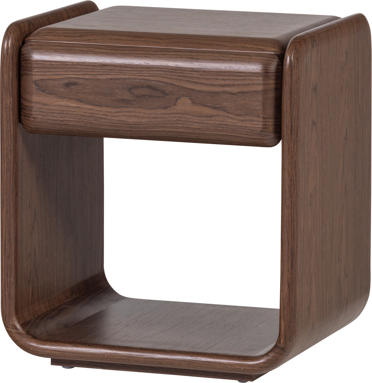 Natbord Sengebord Woood Collection Varm Brun Finér   Mdf  50ã 40ã 40    Skuffe  Leveres Samlet
