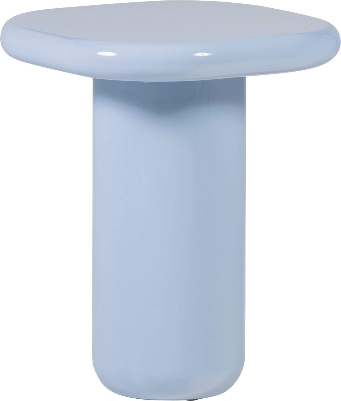 Sidebord Woood Collection Lyseblå Højglans Mdf Minimalistisk Side-   Natbord Fsc H61xb50xd50